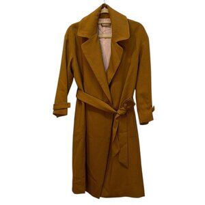 Diane von Furstenberg Margee camel goldenrod womens trench light wool coat 0